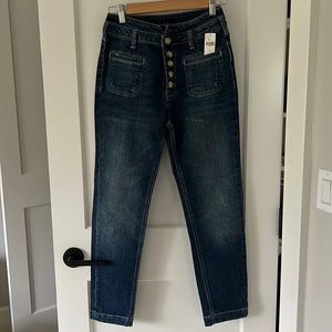 Pilcro and Letterpress (Anthropologie) High Rise Slim ankle Jean sz 25